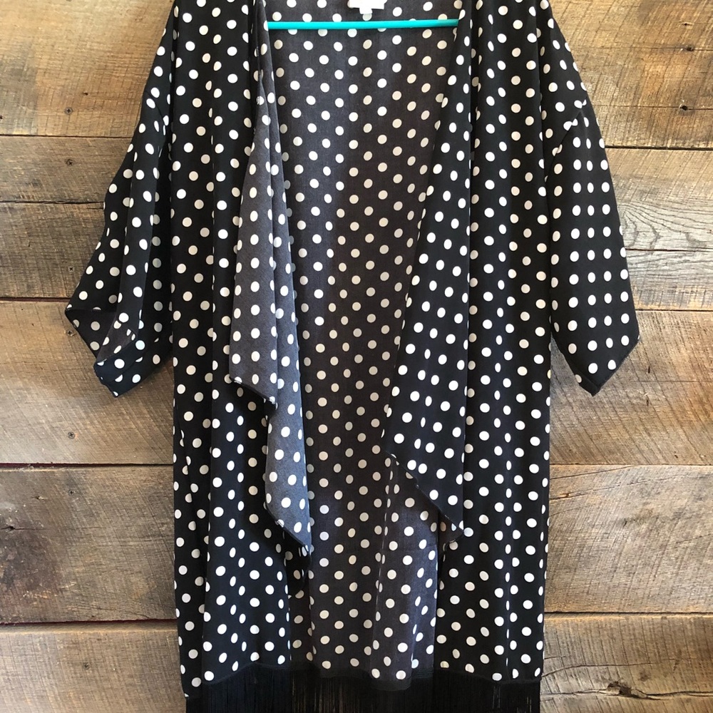 Lularoe Monroe. Black & White Polka Dot.
